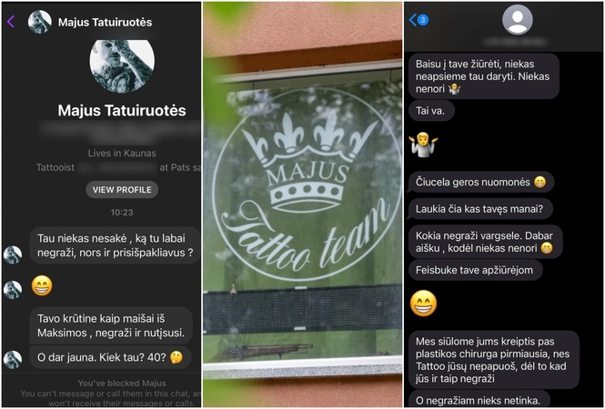 Laiškai: klientė pasakojo, kad tatuiruočių meistras įžeidinėjo ir siūlė kreiptis į plastikos chirurgus.