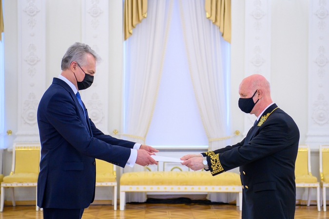 G. Nausėda priėmė Rusijos ambasadoriaus A. Isakovo skiriamuosius raštus
