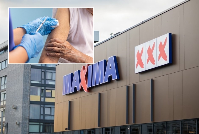 Trečiadienį skiepytis be registracijos norintieji kviečiami prie parduotuvių „Maxima“