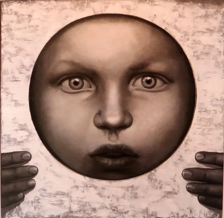 Miglė Kosinskaitė, Pilnatis. 2014m., drobė, aliejus, 90x90.