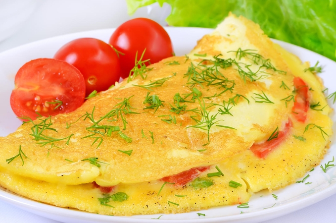 Omletas su garšvomis