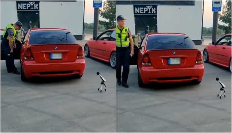 Prie Kauno marių – neeilinis policijos reidas: tikrino, ar automobiliai nekelia triukšmo