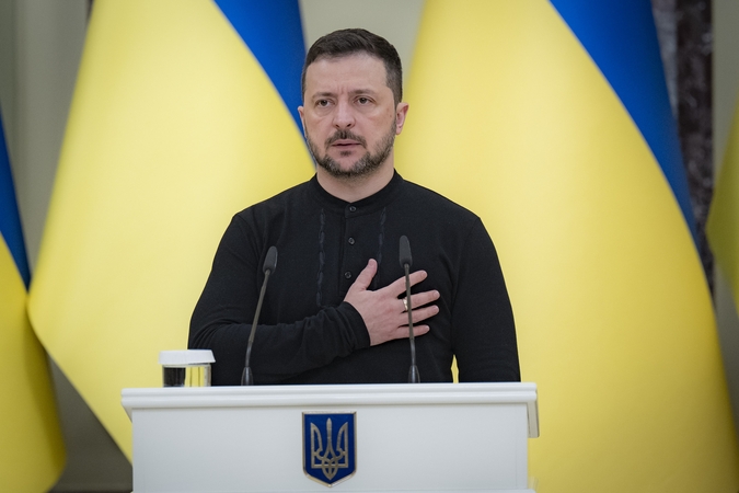 V. Zelenskis: Ukraina kitais metais sieks užbaigti karą diplomatinėmis priemonėmis