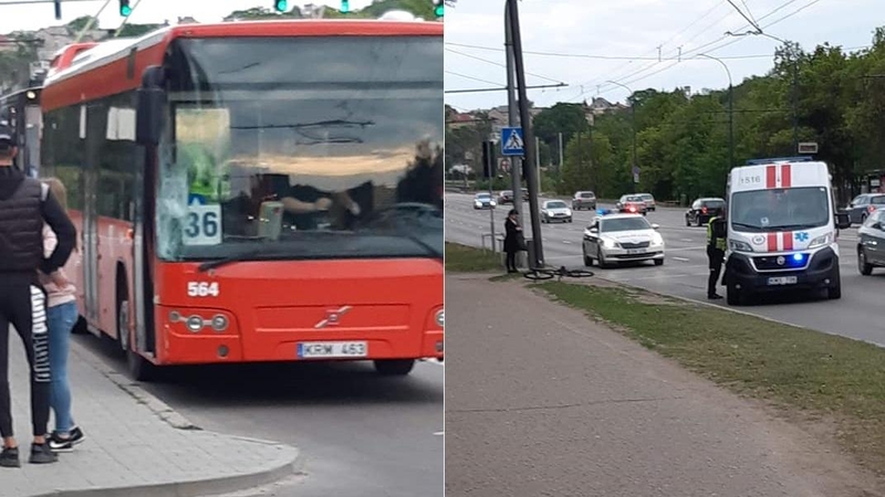 Vilijampolėje autobusas partrenkė pėsčiųjų perėja važiavusį dviratininką