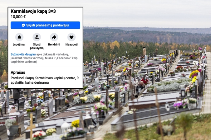 Šokiravo skelbimas apie parduodamą kapavietę: bandymas pasipelnyti ar apskritai apgaulė?