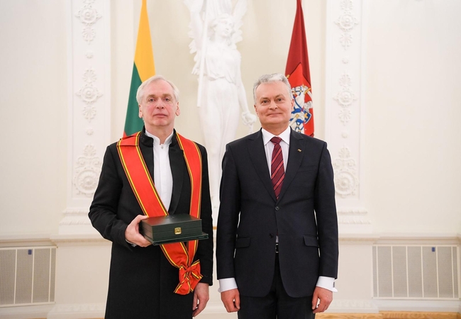 Gintaras Rinkevičius (kairėje) ir Gitanas Nausėda (dešinėje)