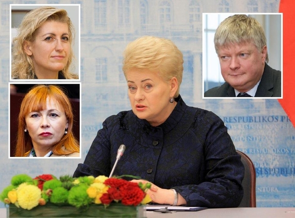 Prezidentė pasirašė dekretus dėl trijų ministrų atleidimo, paskirti laikinieji