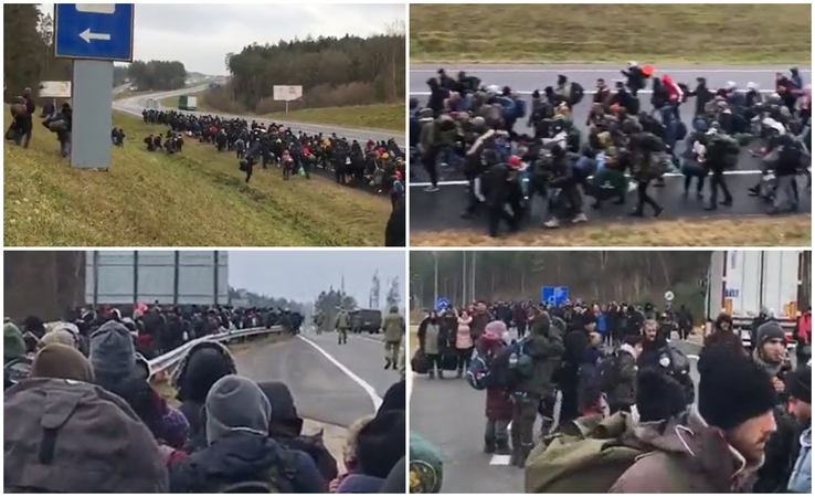 Drama tęsiasi: nepasiekę sienos su Lenkija migrantai pasuko į mišką