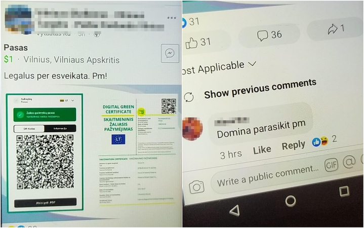 Įžūlumui nėra ribų: galimybių pasą parduoda net skelbimuose