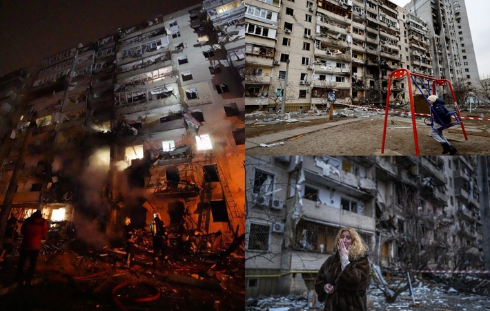 Šiurpiais sprogimais Kijeve prasidėjo antroji karo diena: gintis ragina ir Molotovo kokteiliais