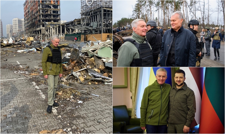 Bombos: Lietuvos ambasadorius V.Sarapinas Kyjive nuolat girdi oro pavojaus sirenas. Vienos tokios atakos metu subombarduotas ir lietuvių valdomas didžiulis prekybos centras „Retroville“.