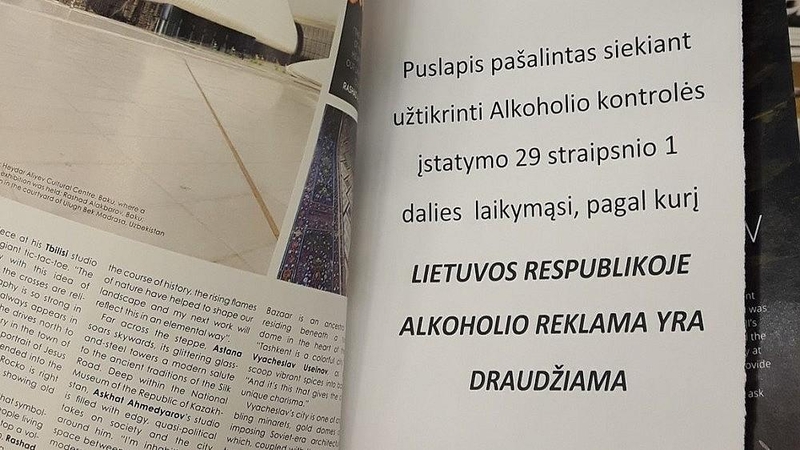 Prakalbo apie alkoholio reklamos draudimą užsienio leidiniuose: elementari „durnystė“