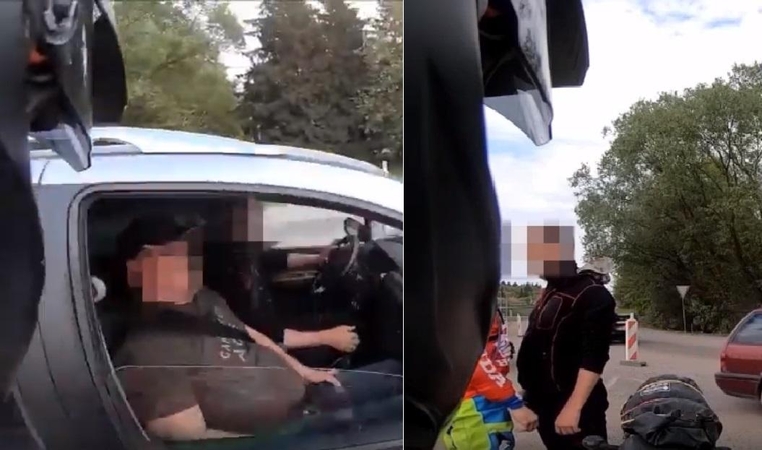 Nufilmuota aštri šiukšlintojo ir motociklininko akistata feisbuke sukėlė audrą