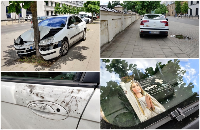 Rėžėsi į medį ir spruko iš įvykio vietos: įtariama, kad „Citroen“ pavogtas