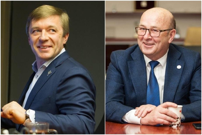 Ramūnas Karbauskis (kairėje) ir Visvaldas Matijošaitis (dešinėje)