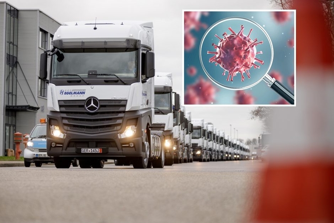 Židinys Kaune plinta: „Hegelmann Transporte“ – dar du užsikrėtusieji COVID-19