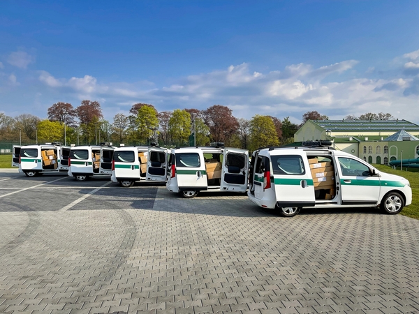 Kaunas stiprina paramą Ukrainai: mieste dirbę policijos automobiliai persikėlė į Charkivo gatves