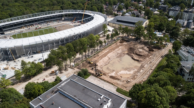Kaune jau ruošiami pamatai naujam Lengvosios atletikos maniežui