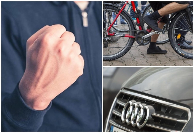 Konfliktas Klaipėdoje: dviratininką smūgiais auklėjo „Audi“ vairuotojas?