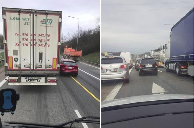 Eismą prie „Megos“ stabdo dvi avarijos