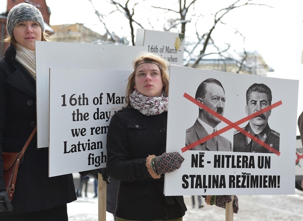 Maždaug 1 500 žmonių dalyvavo Latvijos SS legiono paminėjimo eitynėse Rygoje