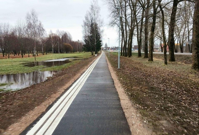 Gargždiškiai jau spėjo naująjį dviračių taką pakrikštyti "Adidas" keliu.