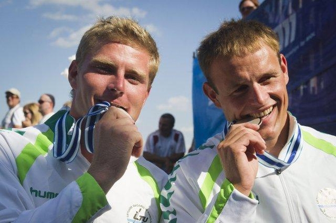 Ričardas Nekriošius ir Andrej Olijnik.