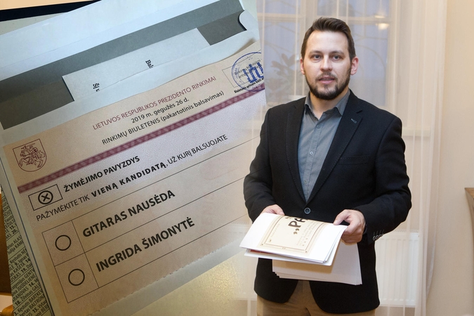 Persistengė: K.Žukauskas socialiniuose tinkluose išplatino balsavimo biuletenį, kuriame vieno kandidato į prezidentus vardas buvo sąmoningai išdarkytas.