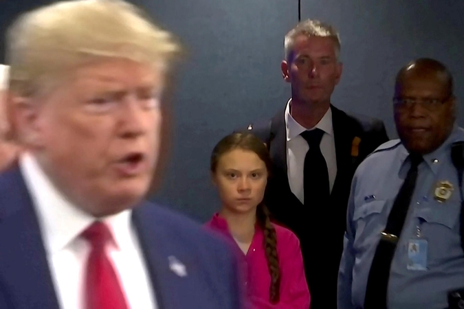 D. Trumpas apie G. Thunberg paskelbimą „Time“ Metų žmogumi: tai taip juokinga