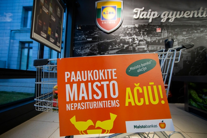 „Lidl“ kviečia gyventojus aukoti jubiliejinėje „Maisto banko“ akcijoje