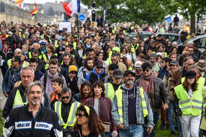 „Geltonųjų liemenių“ protestas Prancūzijoje silpsta?