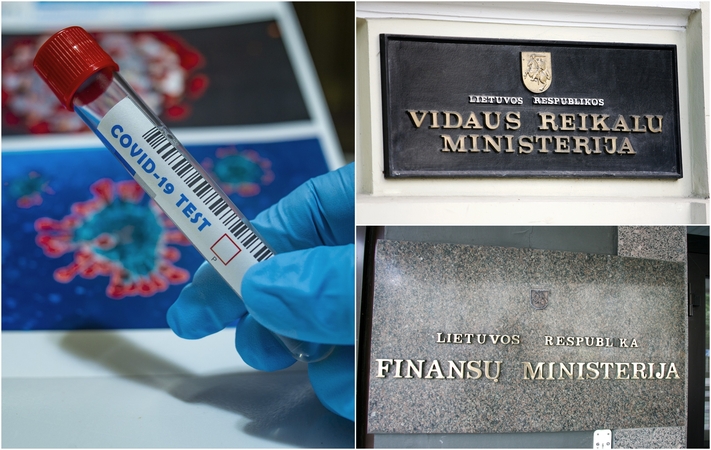 Vidaus reikalų ir Finansų ministerijose – po tris COVID-19 atvejus