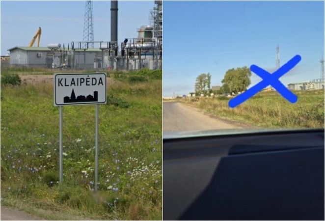 Nebeliko: kol kas nežinia, kur dingo Klaipėdos miesto pradžią žymintis ženklas.