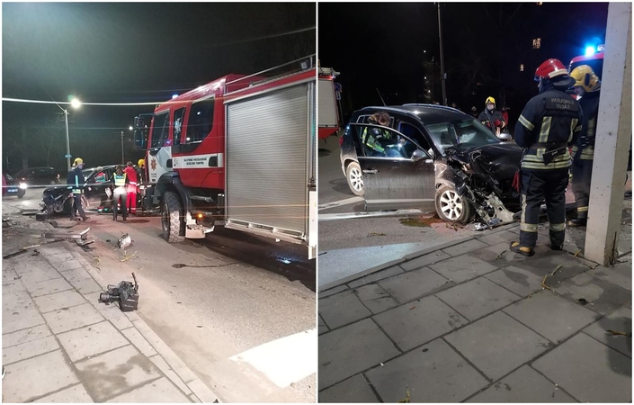Avarija Kaune: „Volkswagen“ rėžėsi į medį, vairuotojas atsisakė tikrintis blaivumą