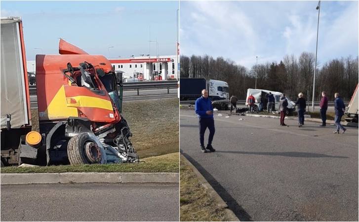 Avarija Kauno rajone: vilkikas partrenkė ir sužalojo kelininkus