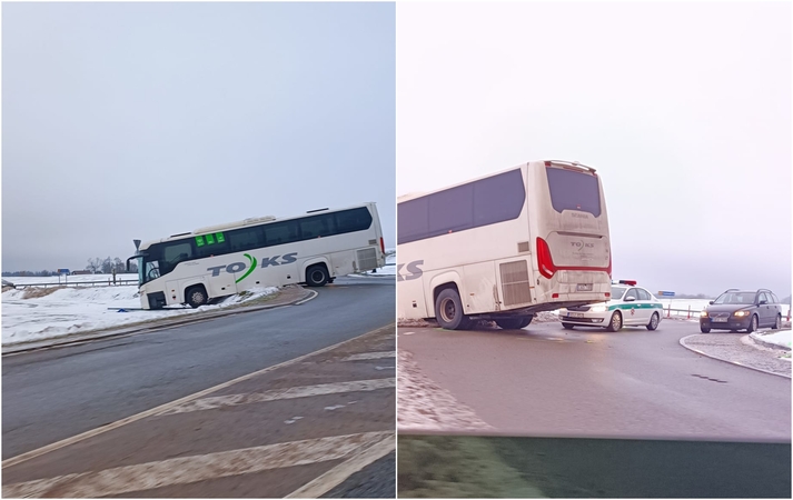 Rietave nuo kelio nuvažiavo autobusas: vairuotojas mirė
