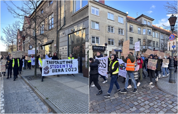 Uostamiesčio gatvėse – studentų eisena