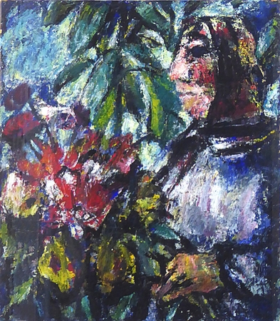K. Eulensteinas. Moteris su gėlėmis. 1960 m.