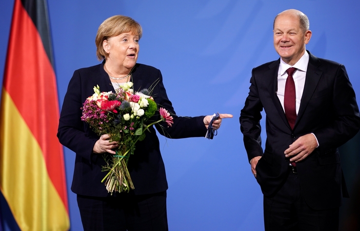 Angela Merkel ir Olafas Scholzas