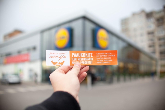 „Lidl“ kviečia aukoti „Maisto banko“ akcijoje