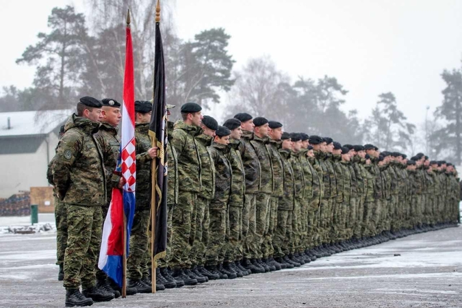 Kroatijos kariai  prisijungė prie NATO priešakinių pajėgų kovinės grupės Lietuvoje