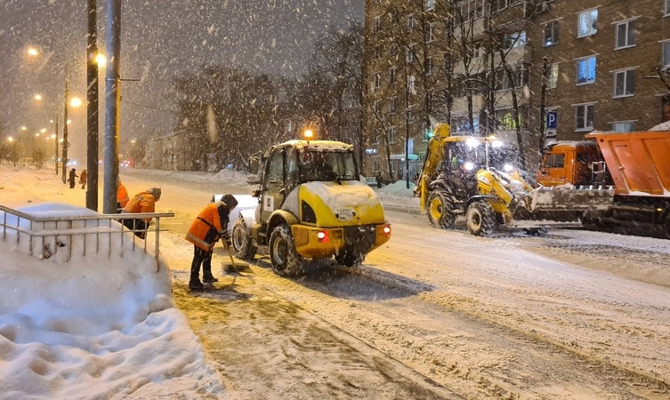 Gausus snygis sutrikdė Maskvos oro uostų darbą ir eismą keliuose