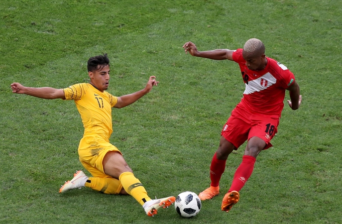 Peru futbolininkai nugalėjo Australiją