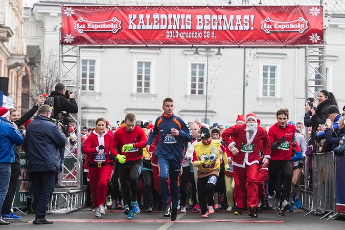 Kalėdinis bėgimas persikėlė į Vilniaus senamiestį