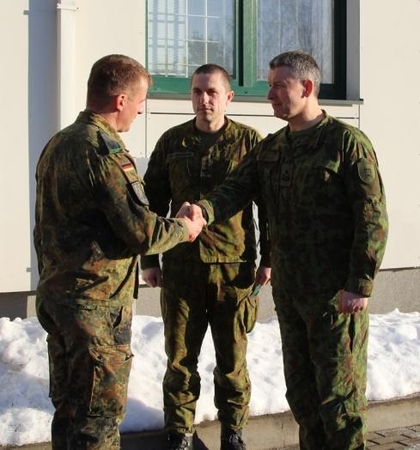Lietuvos kariuomenės ir NATO bataliono vadovai aptarė karinio rengimo planus