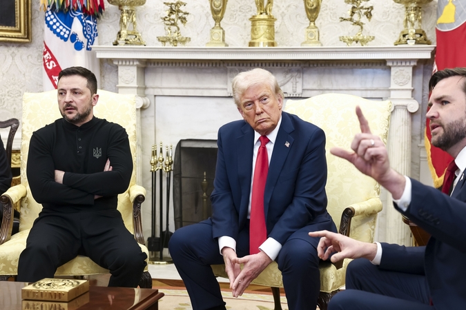 Volodymyras Zelenskis ir Donaldas Trumpas
