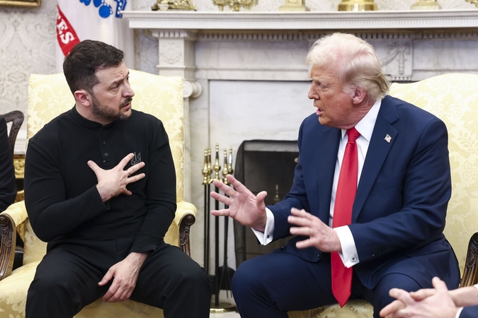Volodymyras Zelenskis ir Donaldas Trumpas