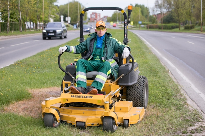 Sostinėje prasidėjo žolės šienavimas