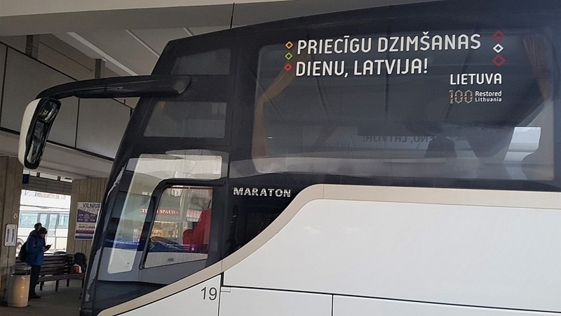 Lietuva siunčia nuoširdų keliaujantį sveikinimą latviams