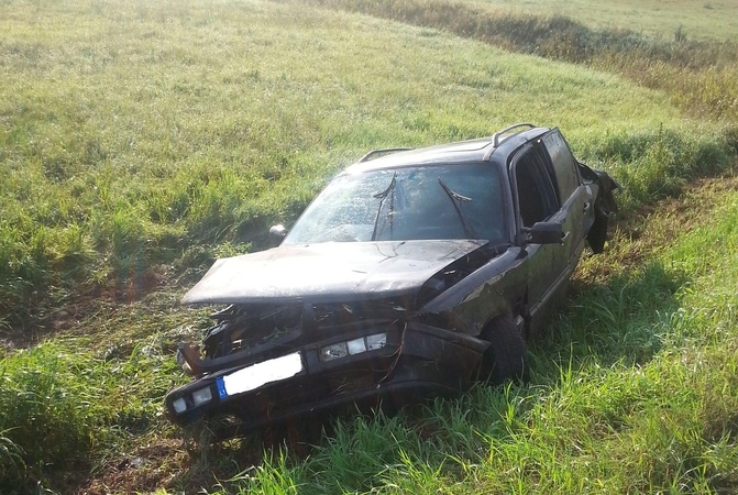 Į kelią išbėgęs katinas sukėlė avariją